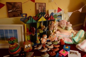 crochet toys and pin cushions