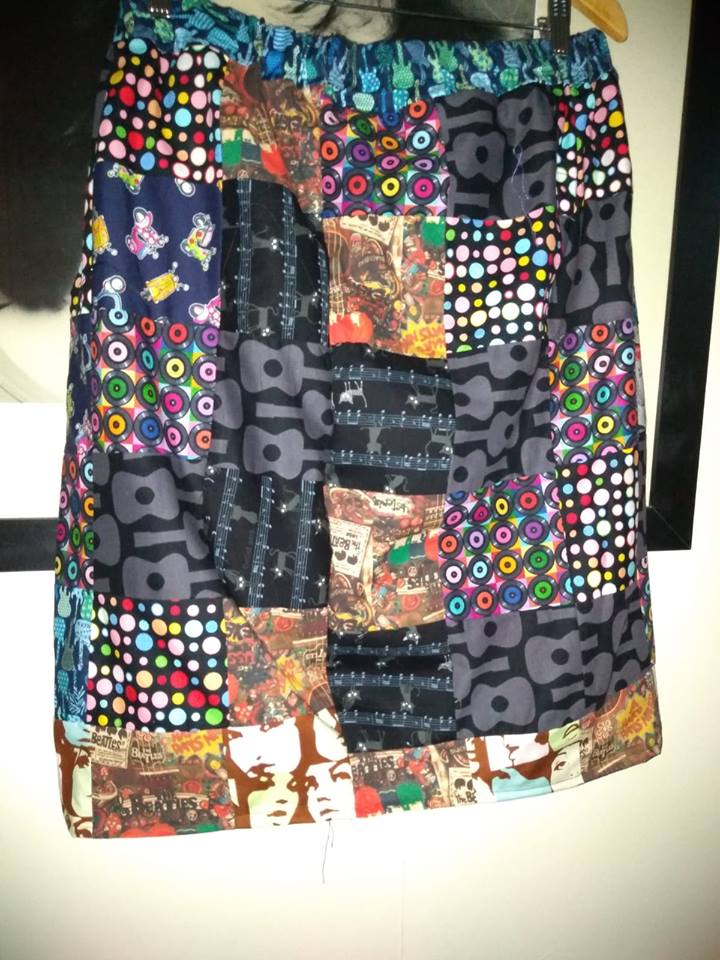 patchwork 1960's vintage skirt