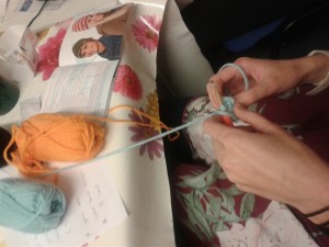 crocheting a beanie