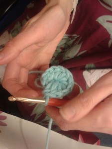a finished crochet 'ring'