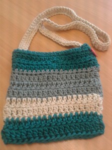 crochet stripy summer bag Natura XL