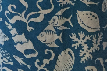 cotton fish pattern material