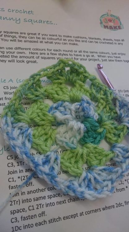 granny square learn to crochet workshop