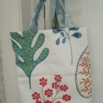 small canvas flower shopping bag