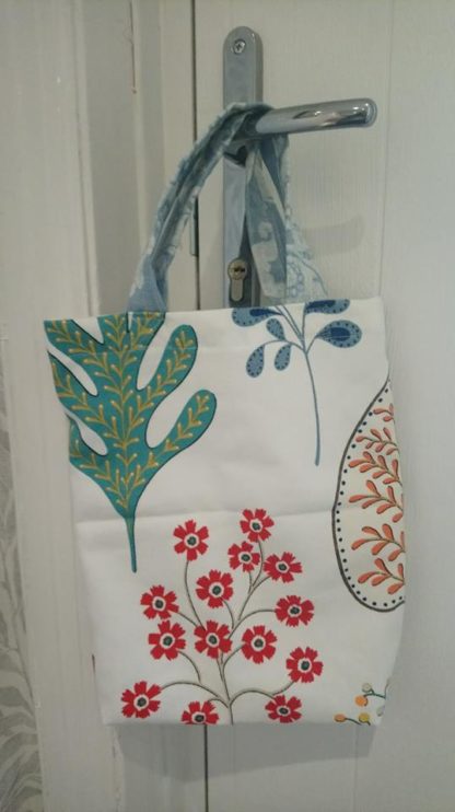 small canvas flower shopping bag